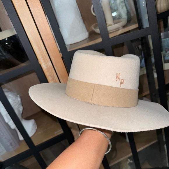 Teressa Foglia x Curateur western cowboy hat beige sand wide brim wool felt boho - Picture 8 of 12